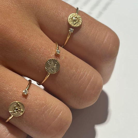 Aliança Anjo com brilhante 18k