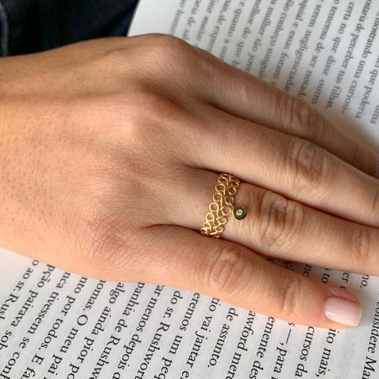 Anel Infinito P 18k
