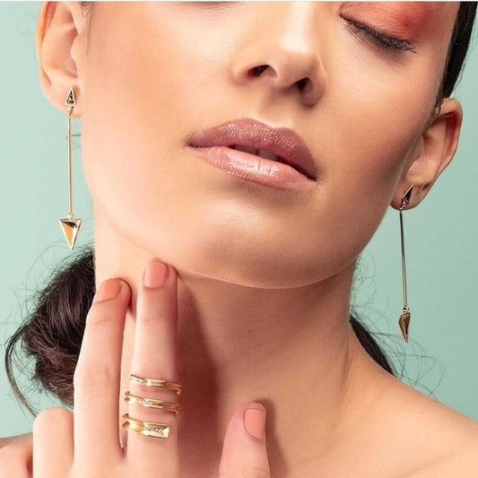 Brinco Duo Metal 18k