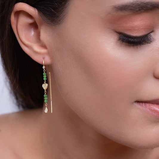Brinco Paixão Esmeralda 18k