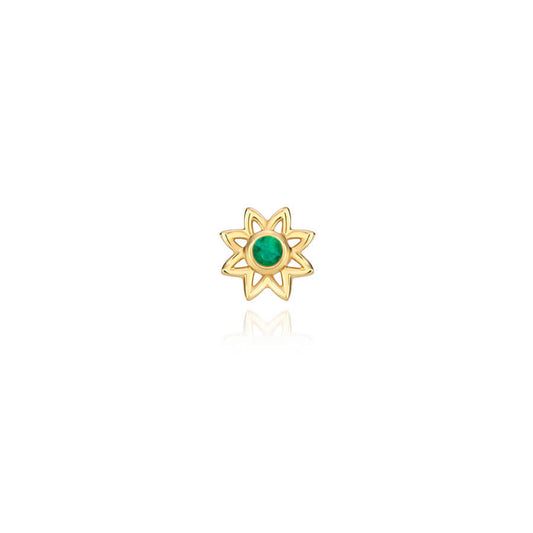 Brinco Piercing Estrela Raiada Mini 18k