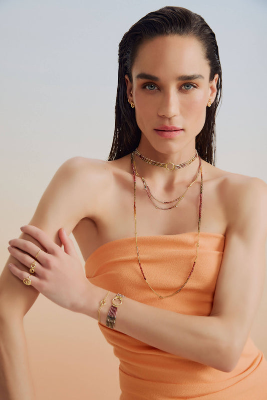 Choker Sunlit Safiras Terrosas 18k