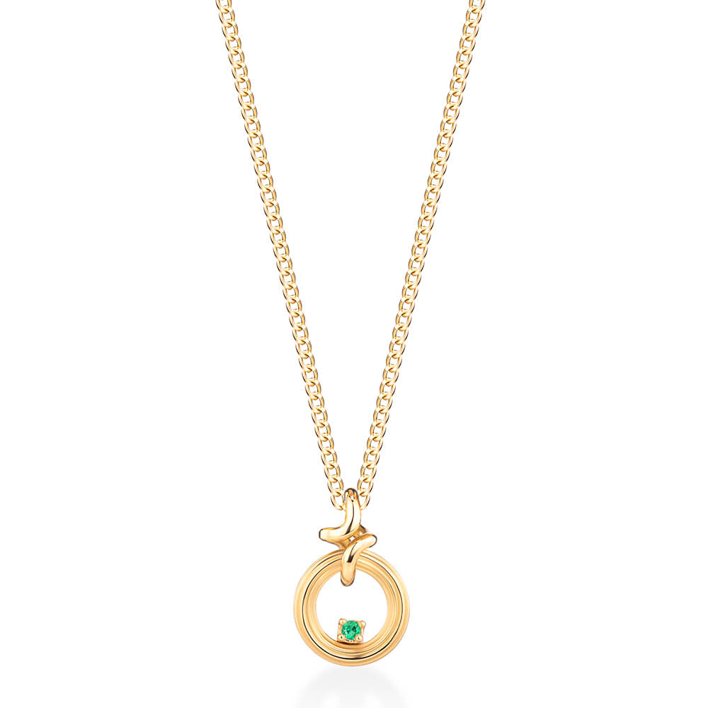 Colar Sunset Uno Esmeralda 18k