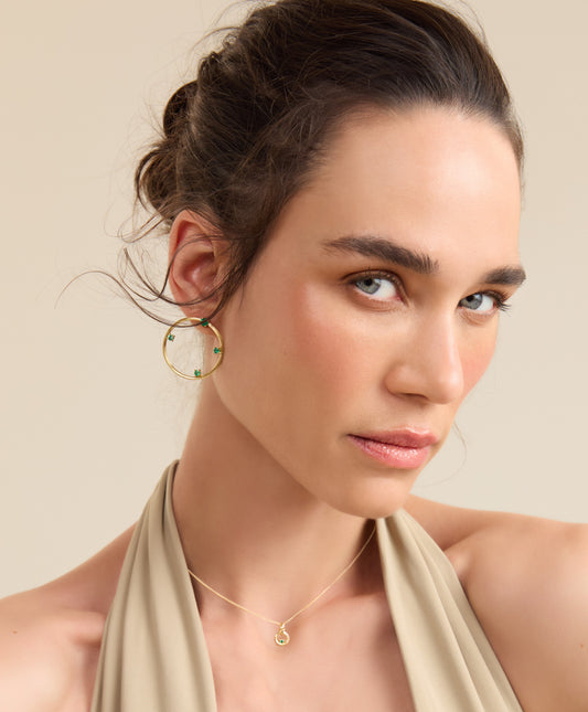 Colar Sunset Uno Esmeralda 18k