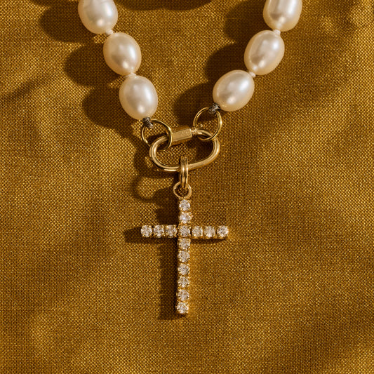 Pingente Cruz Riviera 18k