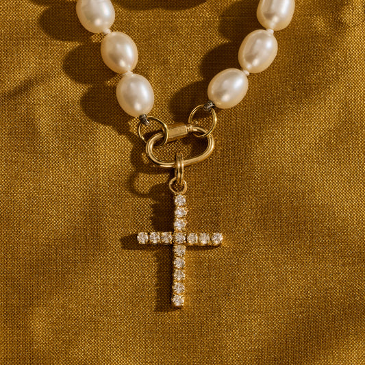 Pingente Cruz Riviera 18k
