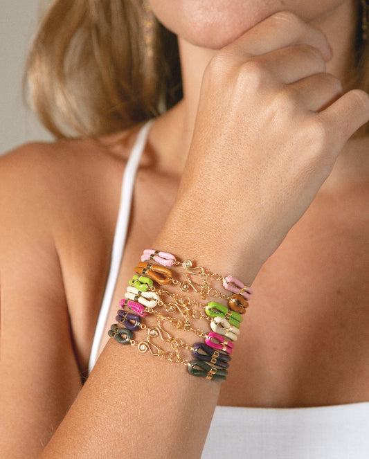 Pulseira Couro 18k