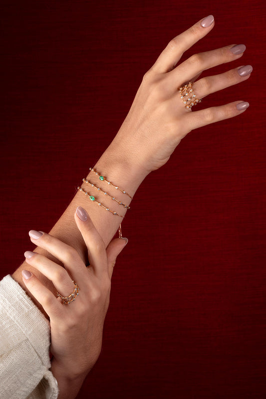 Pulseira Ajustável Grid 18k