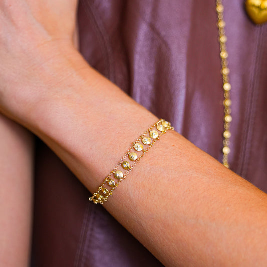 Pulseira Ciclos Crochê 18k