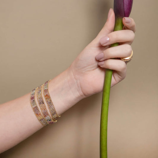 Pulseira Crochê Terroso G 18k