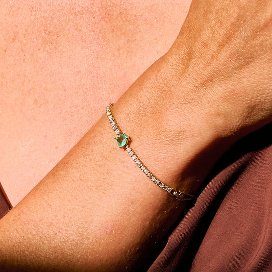 Pulseira Elo Riviera Heart 18k