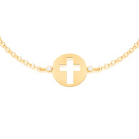 Pulseira Fé - Cruz 18k
