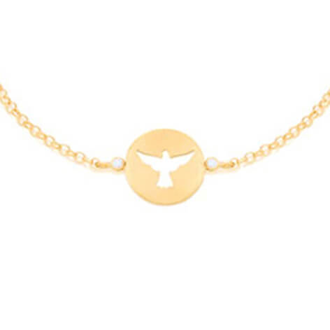 Pulseira Fé - Espírito Santo 18k