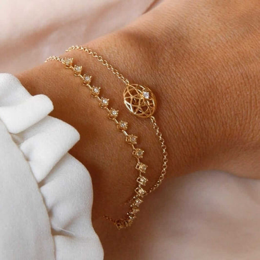 Pulseira Flor da Vida Elinhos P 18k