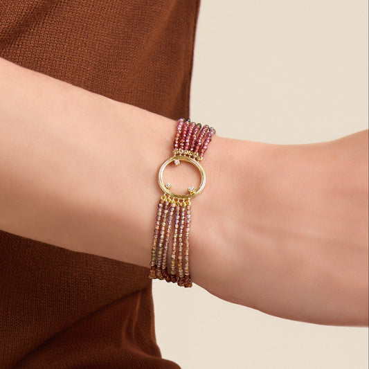 Pulseira Sunlit Safiras Terrosas 18k