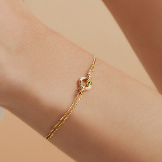 Pulseira Sunset Esmeralda 18k
