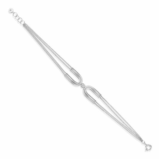 Pulseira Wave com Brilhante 18k