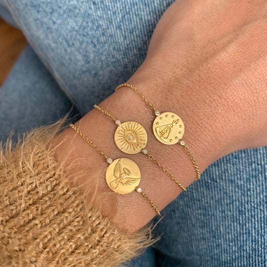 Pulseira Fé - Anjo 18k