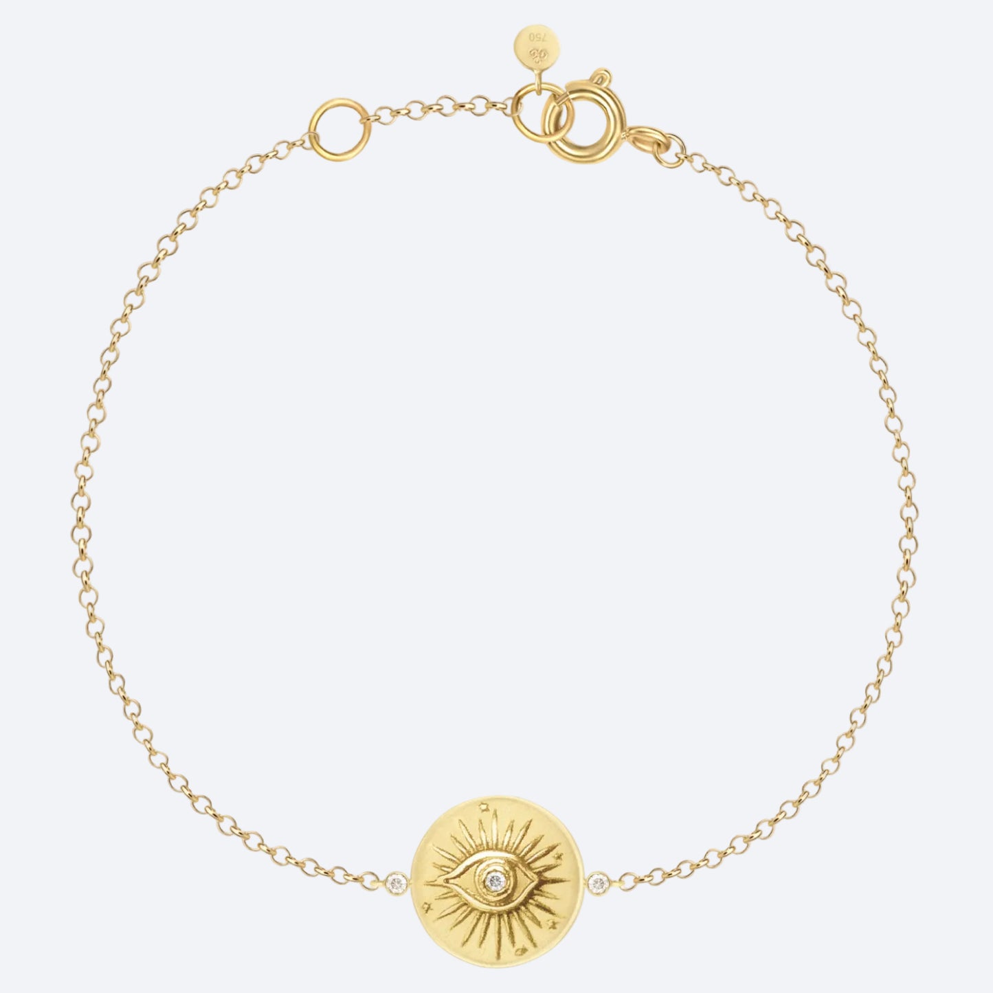 Pulseira Fé - Olho Grego 18k