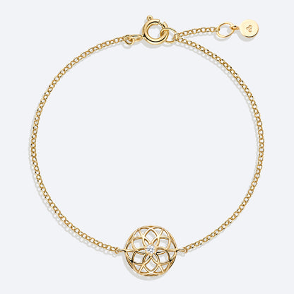 Pulseira Flor da Vida Elinhos P 18k