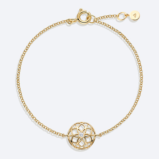 Pulseira Flor da Vida Elinhos P 18k