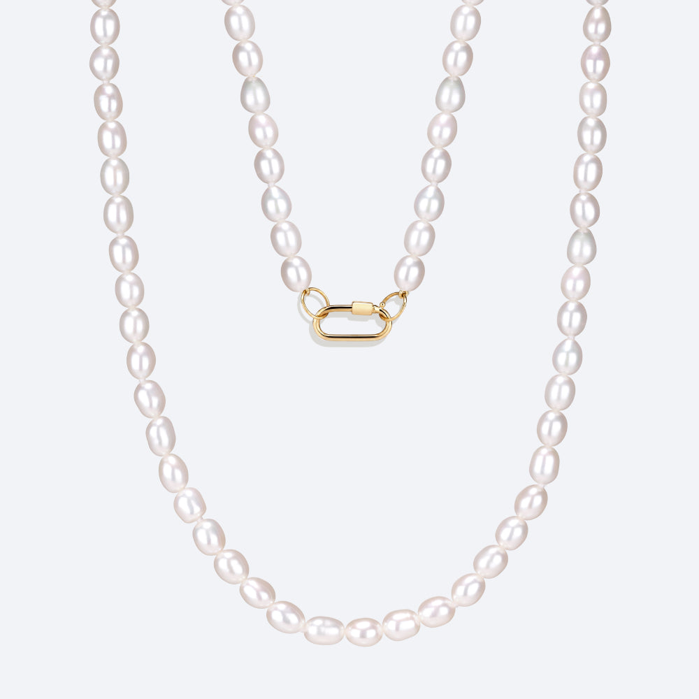 Colar Pérola com Fecho Rosca 18k