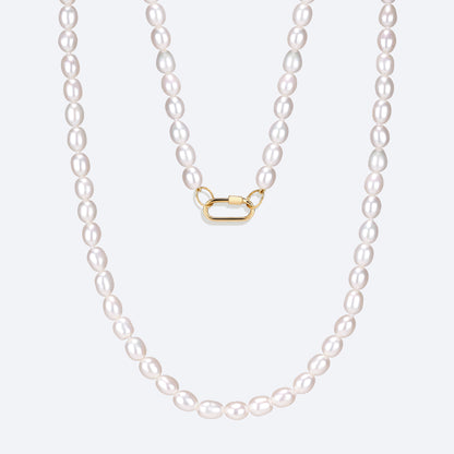 Colar Pérola com Fecho Rosca 18k