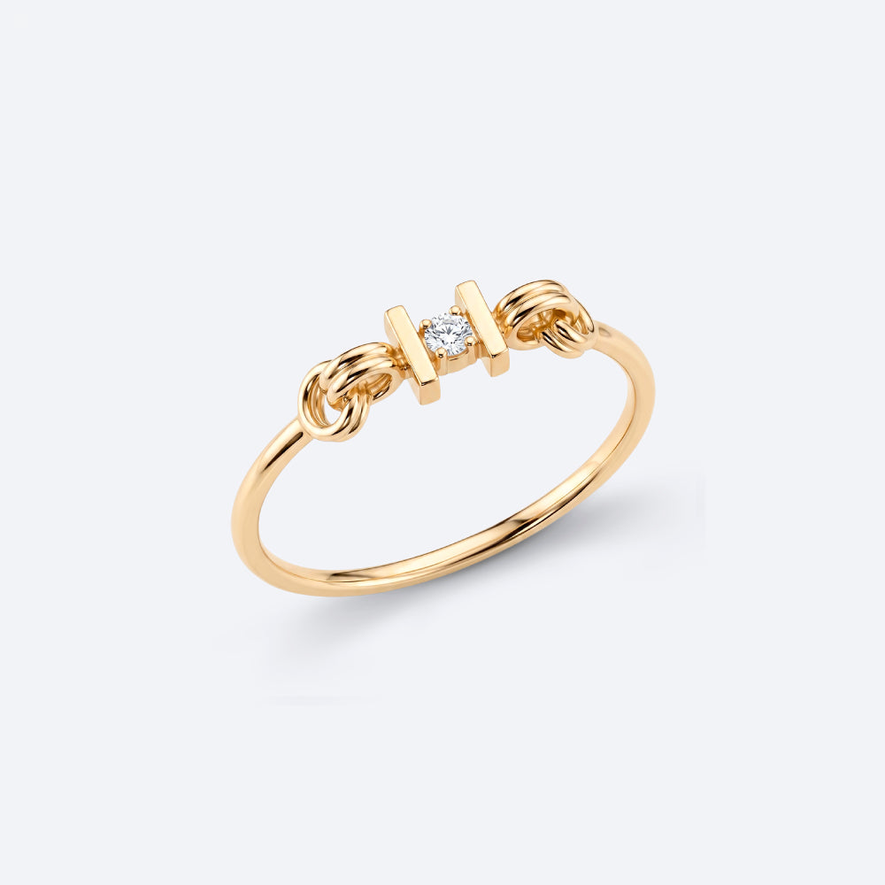 Aliança Elo Frame 18k