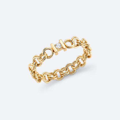 Aliança Elo Contínuo 18k
