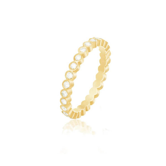 Aliança Glow Brilhantes 18k