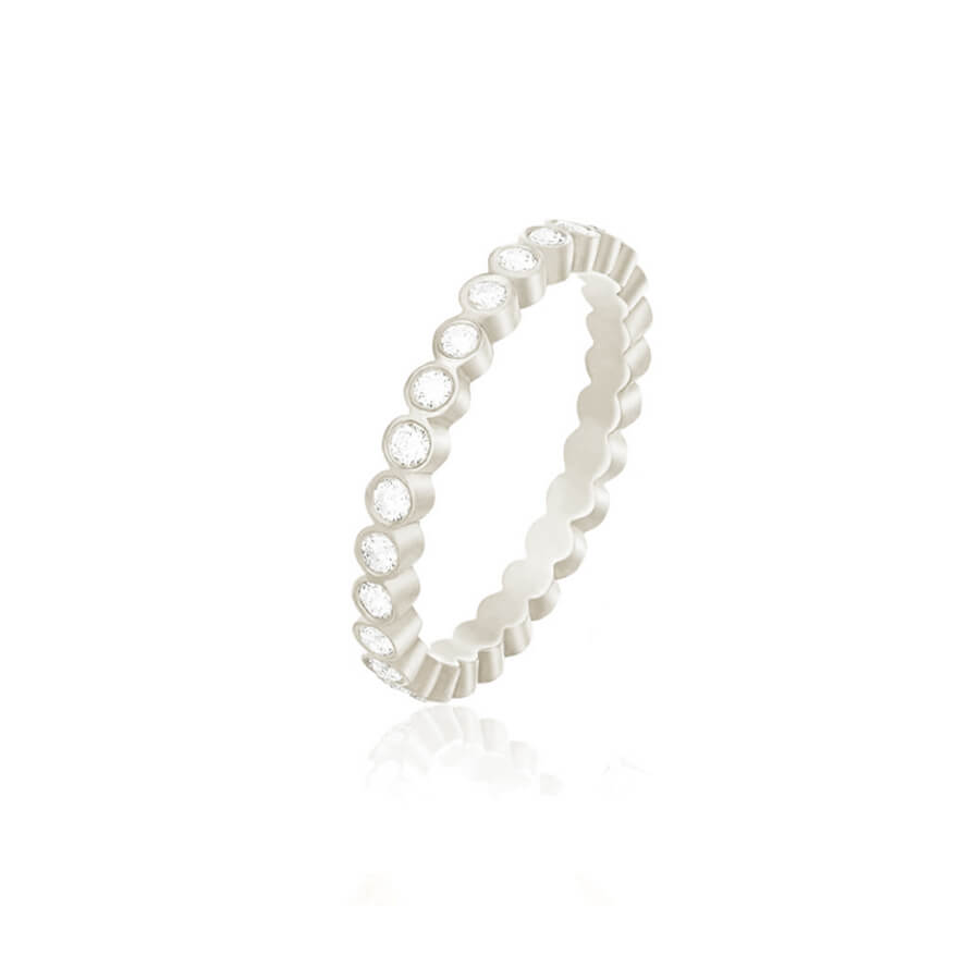 Aliança Glow Brilhantes 18k