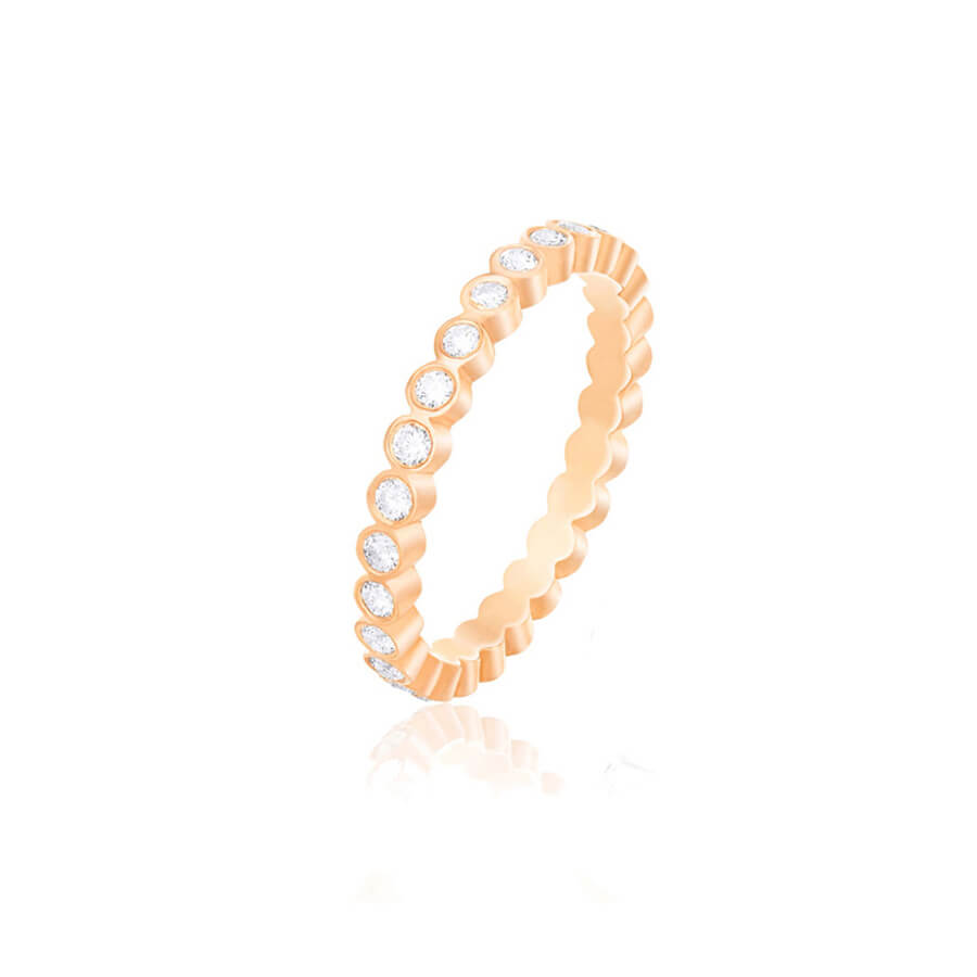 Aliança Glow Brilhantes 18k