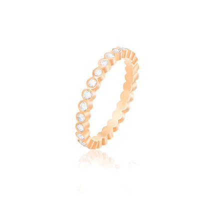 Aliança Glow Brilhantes 18k