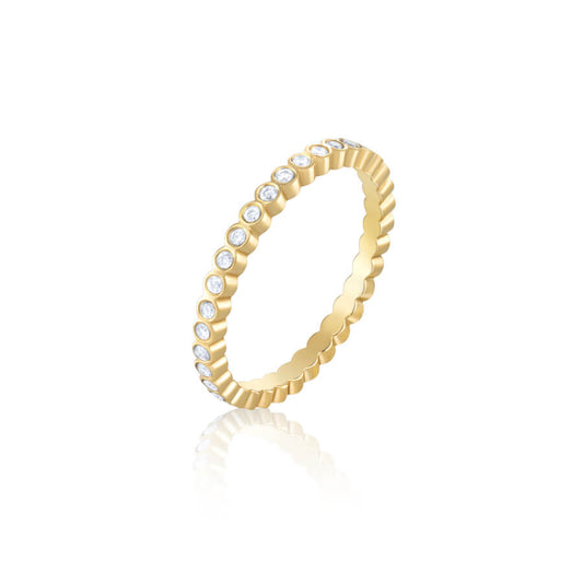 Aliança Glow Mini Brilhantes 18k