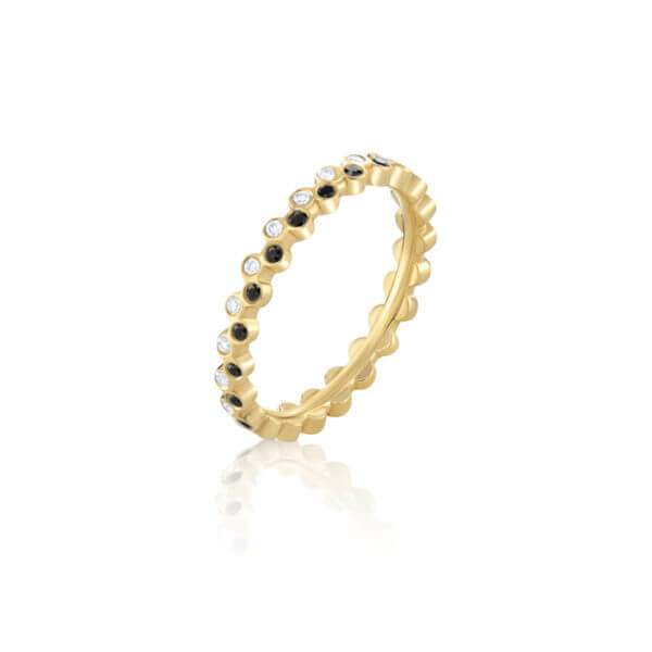 Aliança Glow Zig Zag Mista 18k