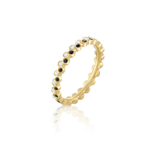 Aliança Glow Zig Zag Mista 18k