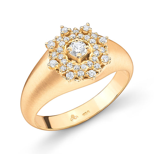 Anel Flor Eva 18k