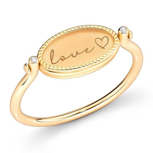 Anel Imprint Giratório Oval 18k