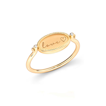 Anel Imprint Giratório Oval 18k