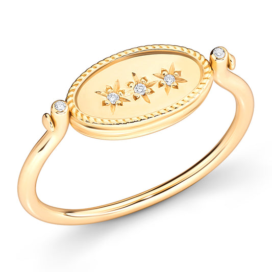 Anel Imprint Giratório Oval 18k