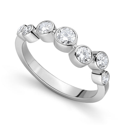 Anel Trilha Brilhantes 18k