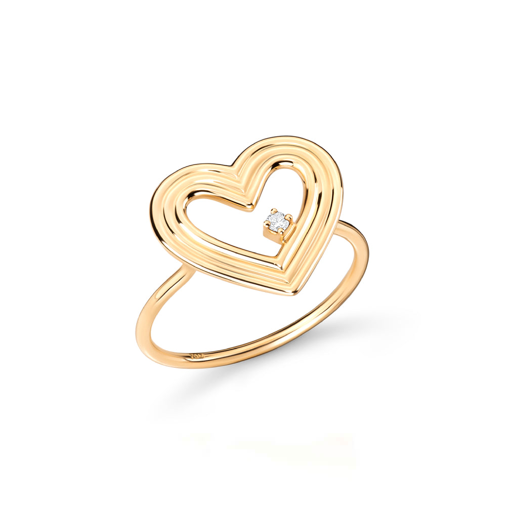 Anel Core com Brilhante 18k