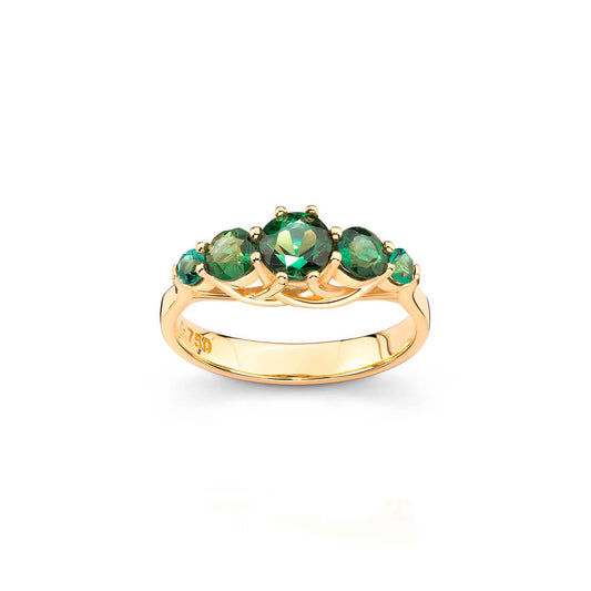 Anel Candy Color Turmalina Degradê 18k