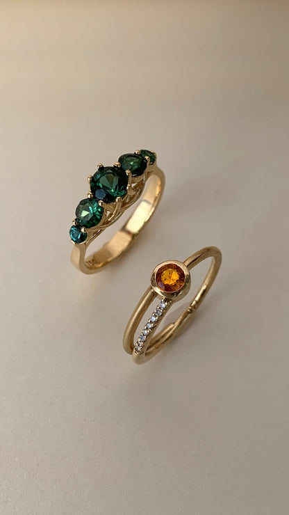Anel Candy Color Turmalina Degradê 18k