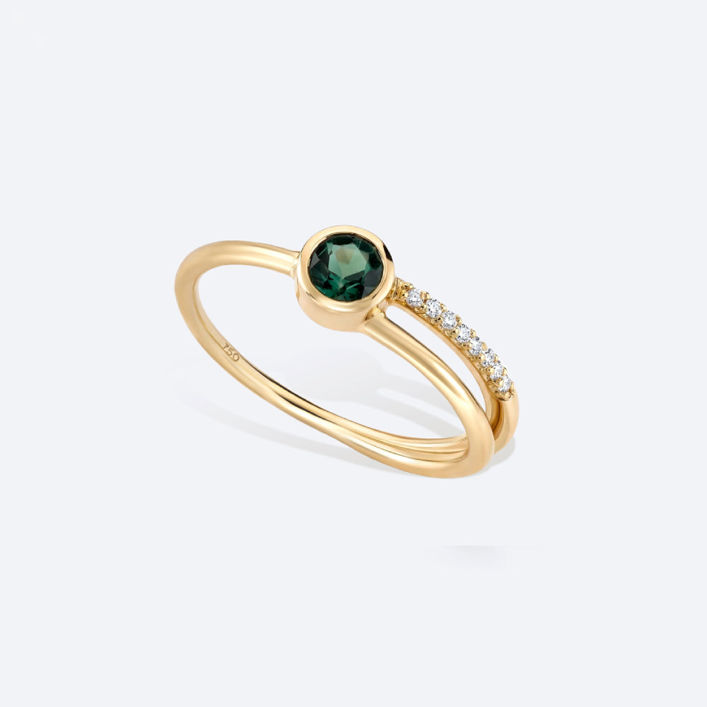 Anel Candy Color Turmalina Verde 18k