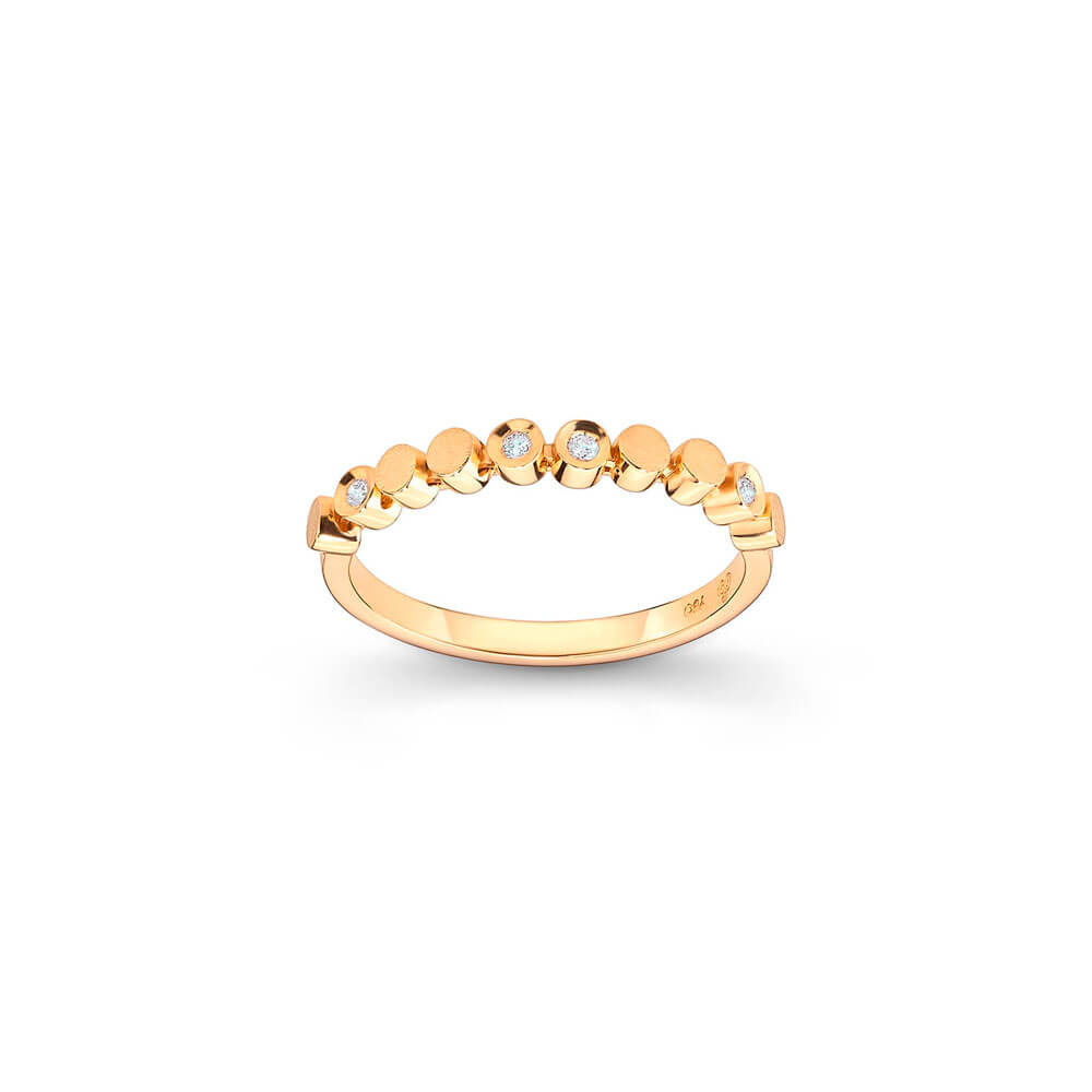 Anel Confete 1 fileira 18k
