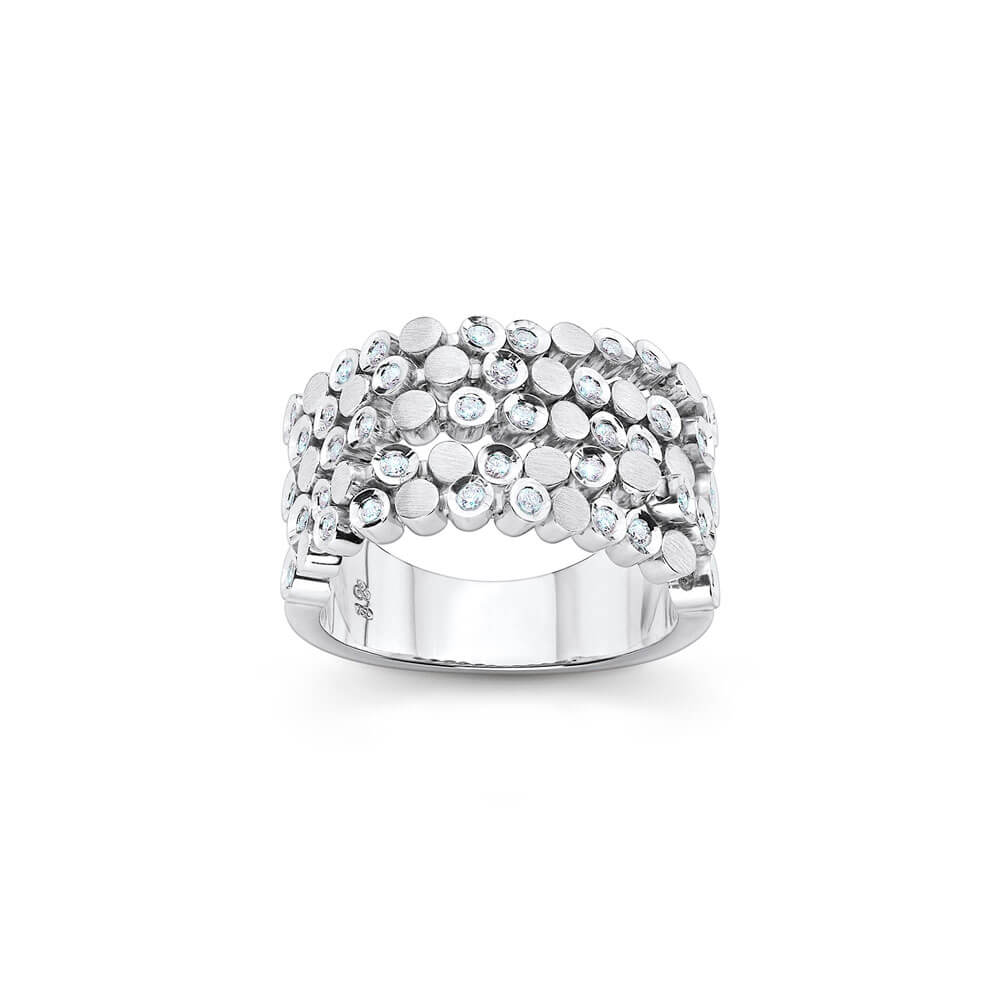 Anel Confete 5 fileiras 18k