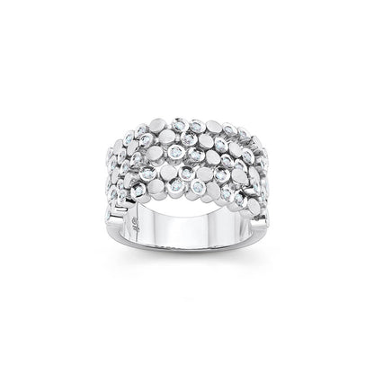 Anel Confete 5 fileiras 18k
