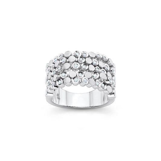 Anel Confete 5 fileiras 18k