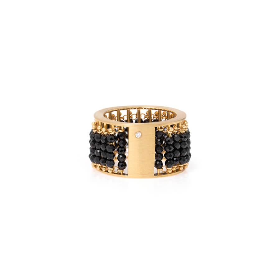 Anel Crochê Espinélio 18k